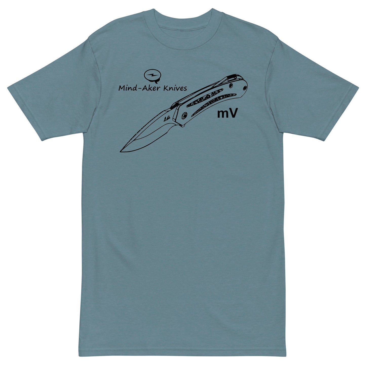 Men’s premium heavyweight tee "Logo-mV" black lettering