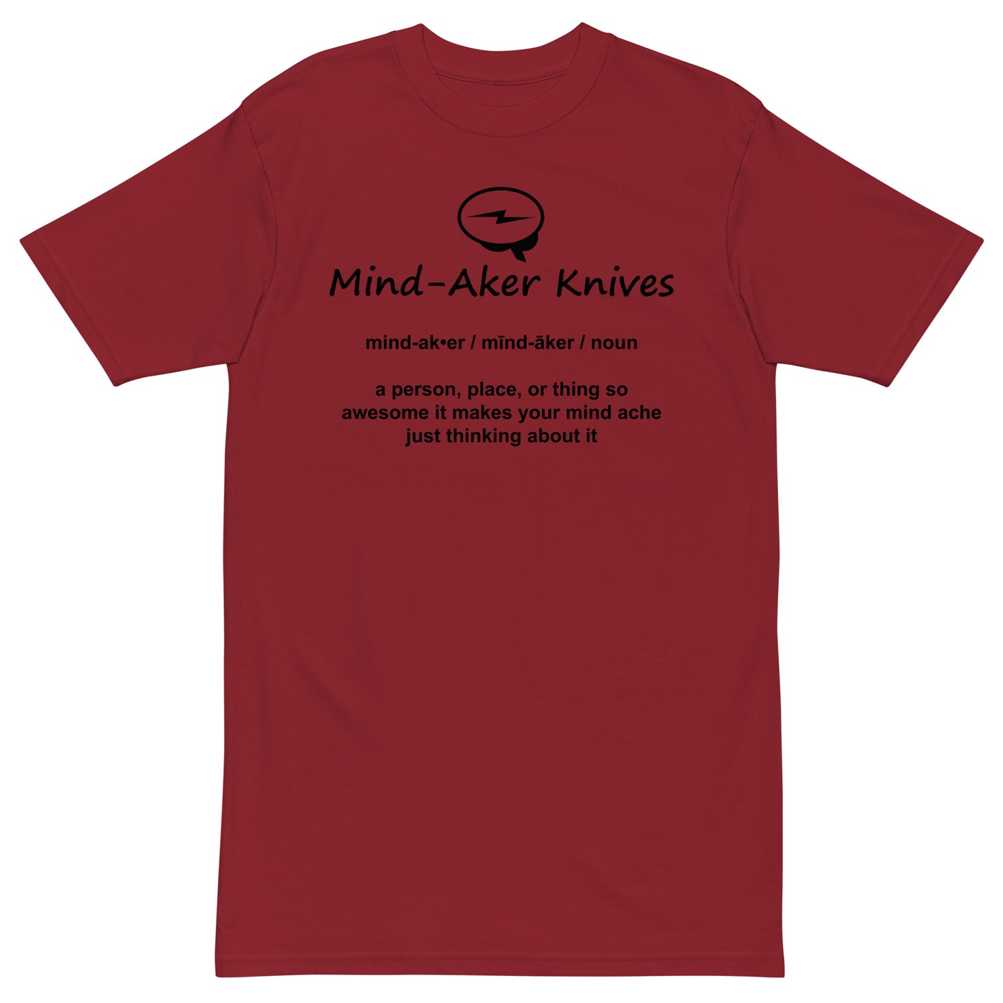 Men’s premium heavyweight tee "Logo and Definition" black lettering