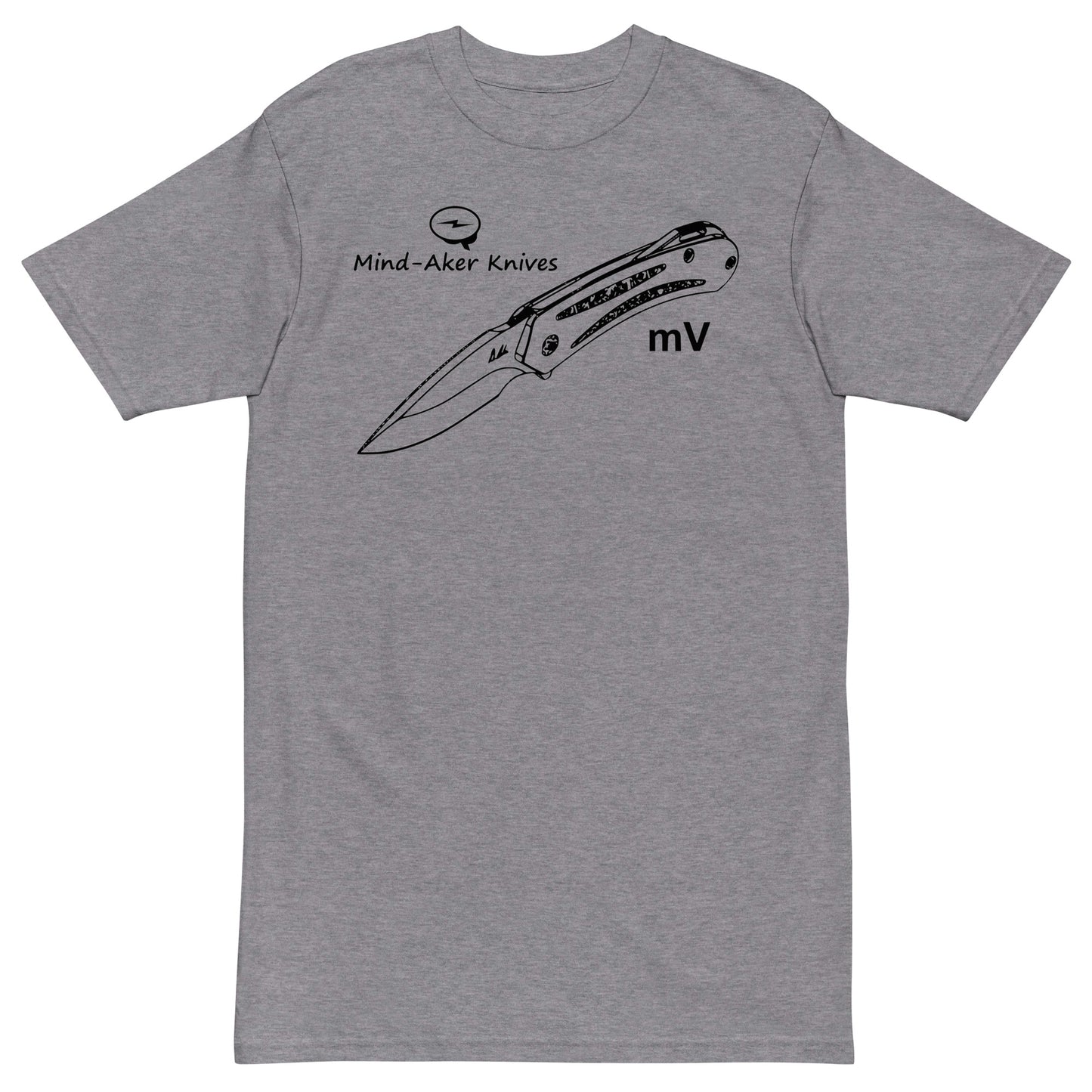 Men’s premium heavyweight tee "Logo-mV" black lettering