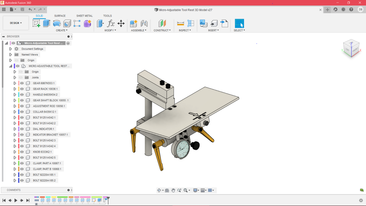 Micro-Adjustable Tool Rest Plans (Digital Download)